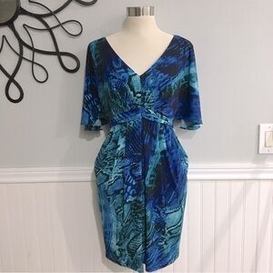 Muse Snakeskin Print Dress Belt Tie on Back size 8
